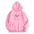 thumbnail image 3 of SIYUDAN Women's Hoodies Sweatshirts Long Sleeve Hoodie Pullover Hoodies Oversized Hoodie for WomenRed Hoodie Y2k Winter Essentials Trendy Womens Clothes, 3 of 6