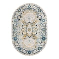 thumbnail image 3 of Unique Loom Madeline Vintage Collection Area Rug - Jackson (4' x 6' Oval Gray/Navy Blue), 3 of 7