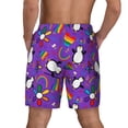 thumbnail image 2 of Lsque Mens Swim Trunks Rainbow Lgbt Penguin Pattern - Bathing Suit Compression Liner - Beach Swim Shorts Swimwear - (S-3XL) - Stretch Quick Dry -X-Large, 2 of 9