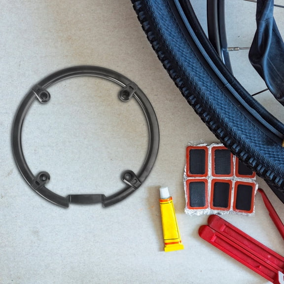 HEALEEP Black Plastic Chainring Guard with Mounting for Mountain Bike Crankset Protection