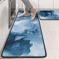 thumbnail image 2 of Kitchen Rugs Sets Of 2,Blue White Marble Pattern Anti Fatigue Kitchen Mat Rugs Non Slip Washable,Decorative Kitchen Floor Mats for Kitchen,Sink,Laundry,17"x47"+17"x47", 2 of 5