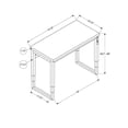 thumbnail image 2 of Pemberly Row Computer Desk Standing Adjustable 48"L Metal Black, 2 of 9