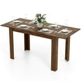 thumbnail image 1 of Costway 47"-62" Extendable Dining Table for 4-8 People for Dining Room Home Office Brown, 1 of 10