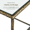thumbnail image 4 of Lalia Modern Tempered Glass Top 1-Shelf End Table with Forged Metal Frame, Matte Gold, 4 of 16