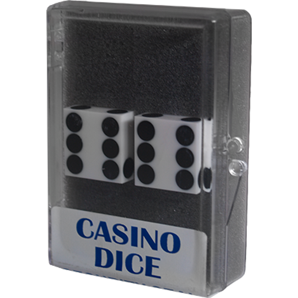 Dice 2Pack White Precision 19mm (Casino) Trick
