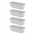 thumbnail image 1 of koolsoo 4 Pieces Flower Window Box Vegetable Planters with Trays for Windowsill Yard light grey, 1 of 9