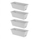 thumbnail image 1 of Pack de 4 jardineras para ventana, jardinera rectangular, maceta para jardín, hogar gris claro, 1 of 9