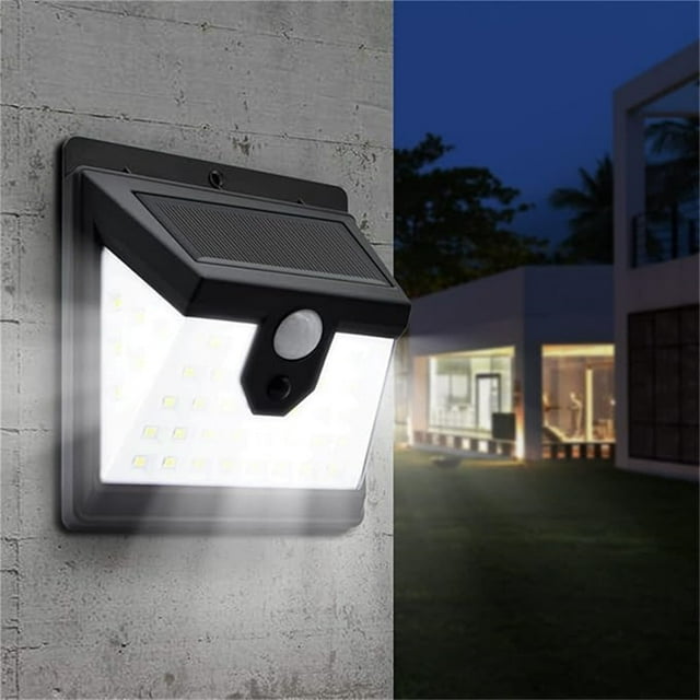 Xihbxyly Luces Solares Led, 40 Led con Sensor de Movimiento, 3 Modos de Iluminación, Ahorro de Energía, Resistencia Al Agua Ip65, Iluminación de Seguridad Exterior para Jardín, Patio y Garaje, Paquet