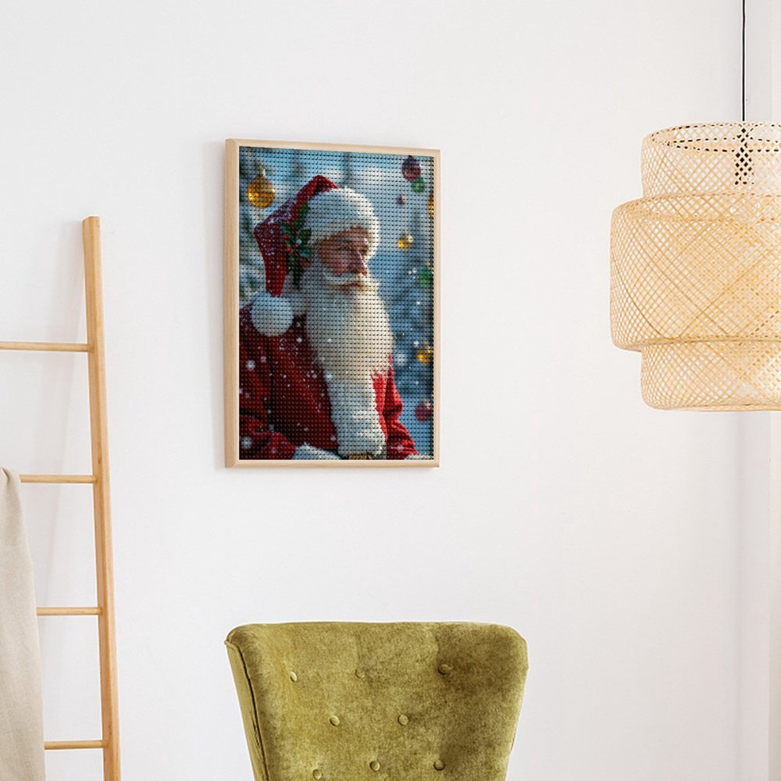 Diamond Art Kits for Adults, Santa Claus Winter Holiday Scene 5D Diamond Painting Kits for Adults Beginners, DIY Full Drill Diamond Painting, Gem Art and Crafts 12x16