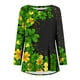 thumbnail image 4 of Camiseta holgada de manga larga con cuello redondo y estampado del Día de San Patricio a la moda para mujer Fridja  czfsfas262, 4 of 5