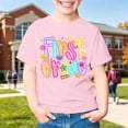 thumbnail image 2 of SGMVNU Kids First Grade T Shirts for Girls Back to School Graphic Tees Short Sleeve Soft Summer Casual Tops, Size 5-6 Years, Pink, 2 of 7