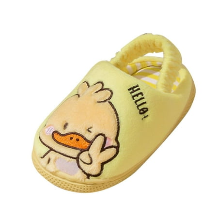 

XINSHIDE Shoes Autumn And Winter Cute Boys And Girls Slippers Flat Bottom Soft And Comfortable Warm Cartoon Dinosaur Rabbit Pattern Unisex Baby Shoes