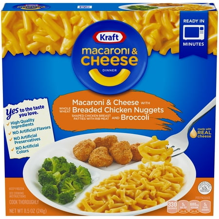 Kraft Macaroni & Cheese Dinner With Breaded Chicken Nuggets and Broccoli, 8.5 OZ