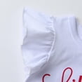 thumbnail image 3 of Toddler Baby Girl Clothes Cartoon Pattern Ruffled Tops and Shorts Summer Outfits White 12-18 Months, 3 of 6