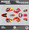 Red, variant on Kalair GFX Graphics Kit for Honda CR125 (1998-1999) Pecker Series