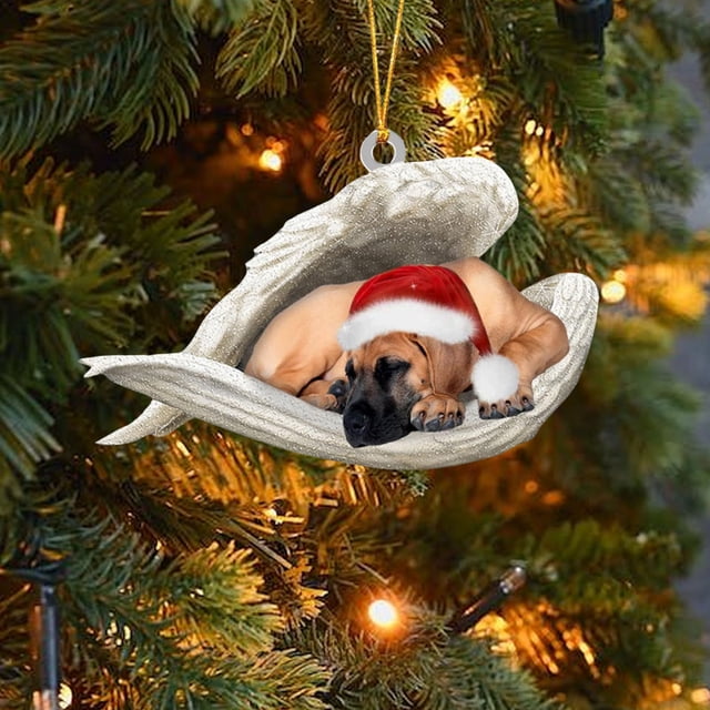 Ganfancp Colgante Decorativo de Navidad Perro Nuevo Colgante Ángel Árbol de Navidad Accesorios Decorativos Atrezzo Ofertas de La Semana 1X Colgante de Perro