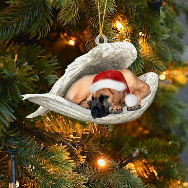 Adornos navideños, adornos navideños, regalos navideños, colgante decorativo de perro, colgante para árbol de Navidad, accesorios decorativos, colgante de ángel