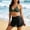 Green, variant on HOMBOM Womens Swimsuits High Cut Triangle Top Bikini 3 Piece Summer Colorblock Bathing Suits for Ladies Black