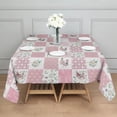 thumbnail image 3 of Pioneer Flower Floral Print Pattern Square Tablecloth,Waterproof Square Table Cover,Wipeable Spillproof Washable Table Cover for Home Kitchen Party Decor 60"x60"(152x152cm), 3 of 6