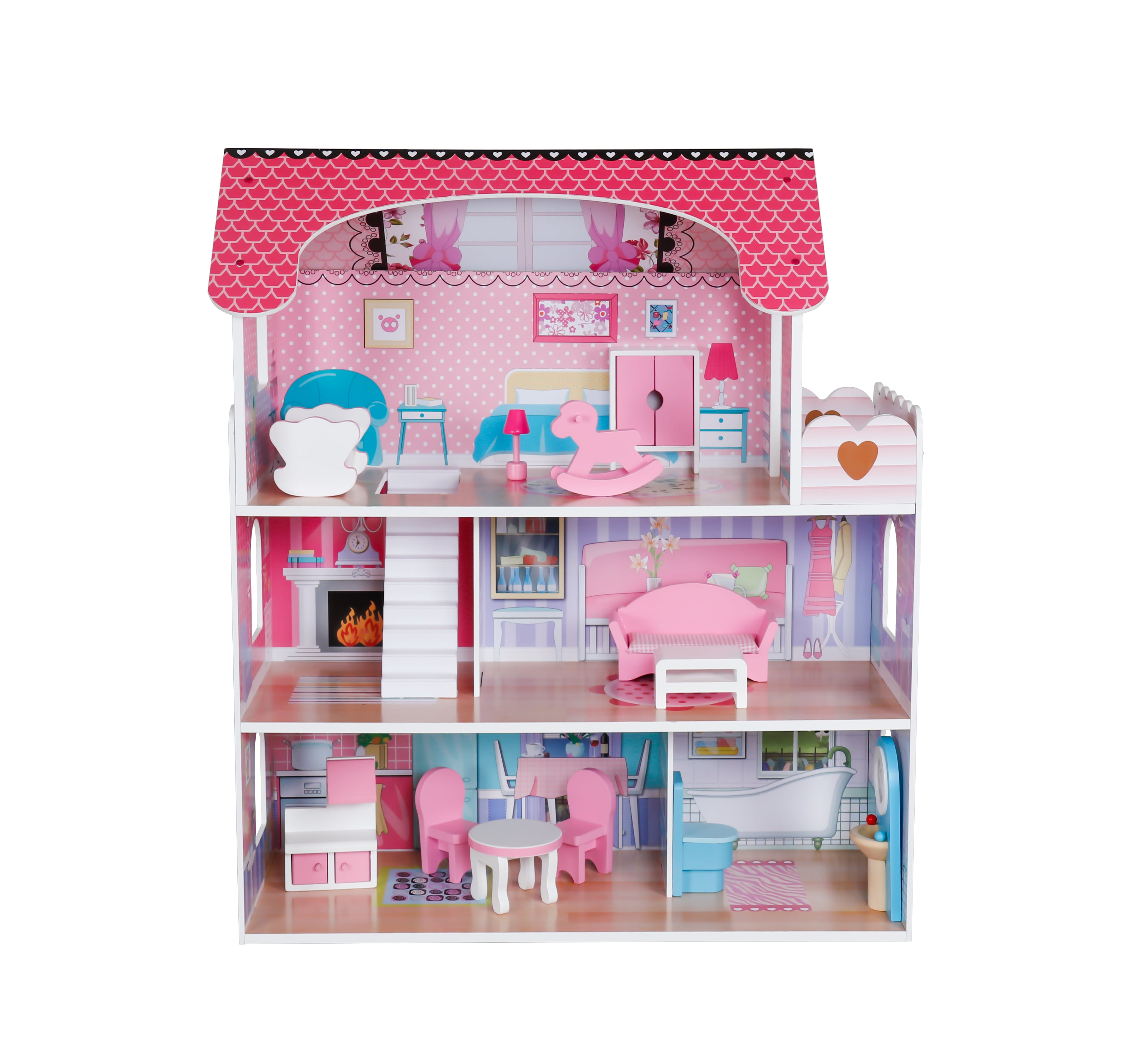 Top Sale Wooden Toy Doll House for Kids AT12113