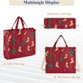 thumbnail image 6 of Christmas Trees Socks Corduroy Tote Bag Handbag Large Messenger Bag Shoulder Crossbody Zipper Bag Purse, 6 of 8
