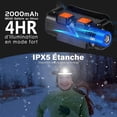 thumbnail image 4 of Linterna frontal recargable, linterna frontal impermeable led con 2 faros, 4 of 4