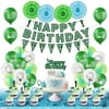 Golf Birthday Party Supplies Decorations Kits for Men Golfing Happy Birthday Banner, Golf Themed Cake Topper and Cupcake Toppers, Balloons, Dot Fans,Triangular Pennants Golf Party Decorations Kids