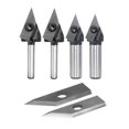 thumbnail image 4 of Chamfering 45 Degree V-Shaped Router Bit Woodworking Engraving Milling Cutter, 4 of 9