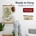 thumbnail image 6 of American Art Decor Leaf Scroll Tapestry with Rope Wall Art, Off-White - 37" H x 23.5" L x 0.5" D, 6 of 9