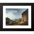 thumbnail image 2 of Elias Martin 18x14 Black Modern Framed Museum Art Print Titled - View of Paris from the Embankment Beneath the Pont Neuf, 2 of 5