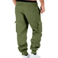 thumbnail image 5 of Gamivast Mens Cargo Pants Relaxed Fitted Outdoor Straight Leg Elastic Waist Joggers with 4 Pockets Hiking Drawstring Outdoor Tapered Sweatpants Trendy Cuffed Joggers, 5 of 6