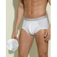 thumbnail image 4 of INNERSY Mens Briefs Breathable Cotton Underwear for Men 4 Pack(L,White), 4 of 7