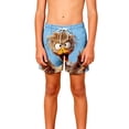 thumbnail image 5 of Boys Girls Summer Swim Trunks with Cute Print - Breathable Soft Fabric Shorts for Pool Beach Play, 5 of 9