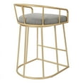 thumbnail image 5 of Home Square 26" Counter Stool in Ash Fabric with Gold Base - Set of 2, 5 of 6