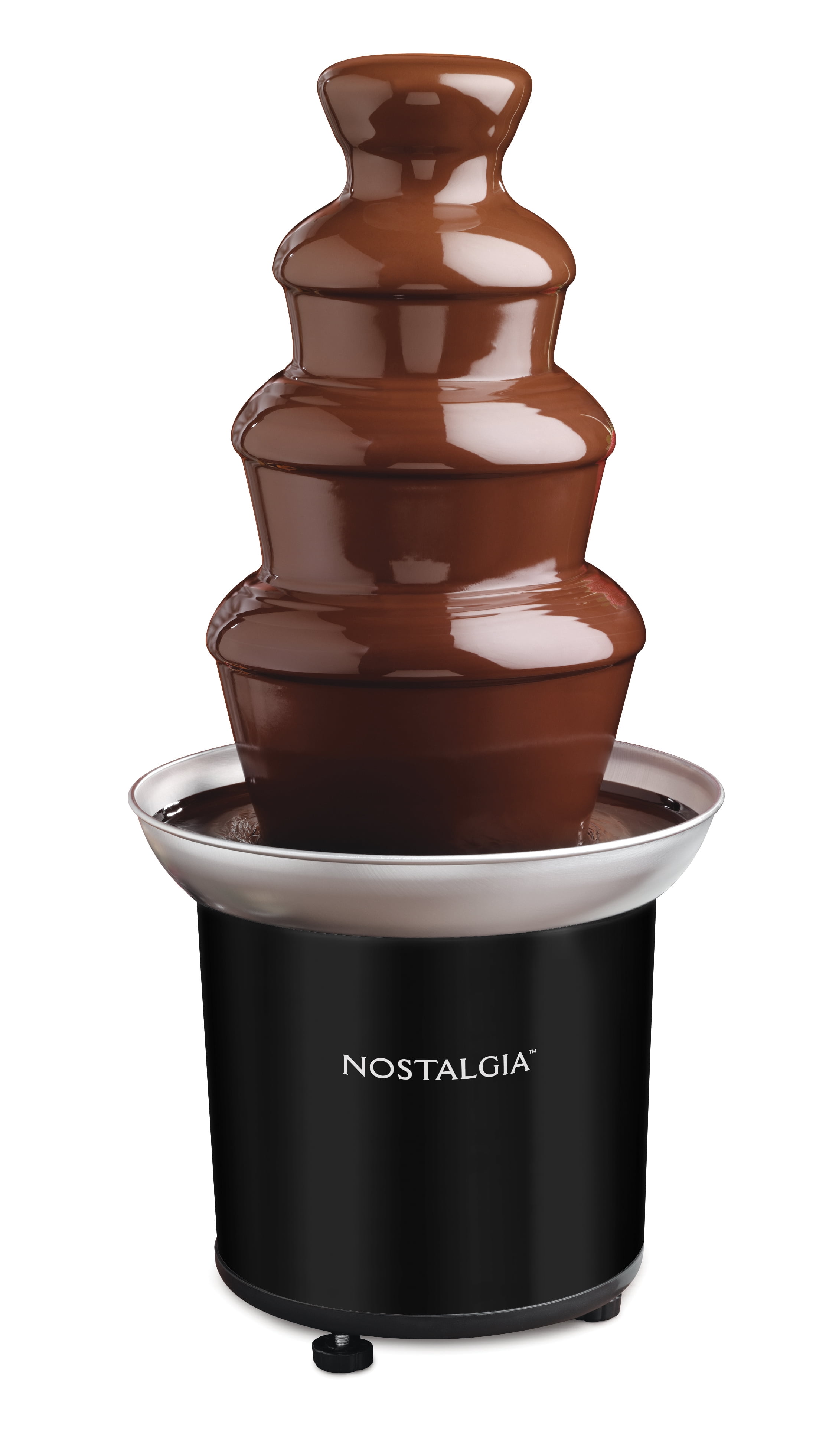 Nostalgia Classic 4-Tier 2-Pound Capacity Chocolate Fountain, Black and Stainless Steel