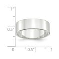 thumbnail image 3 of 14k White Gold 7mm Lightweight Flat Wedding Band Size 4.5 WFLL070, 3 of 4