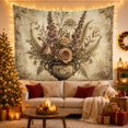 thumbnail image 3 of Still Life Floral With Arrangement Ornate Weathered Textured, Mystical Fantasy for Space Lovers, Galaxy Room Decor, Valentine's Day Gift, Tapestry Wall Hanging for Bedroom and Dorm, 3 of 7