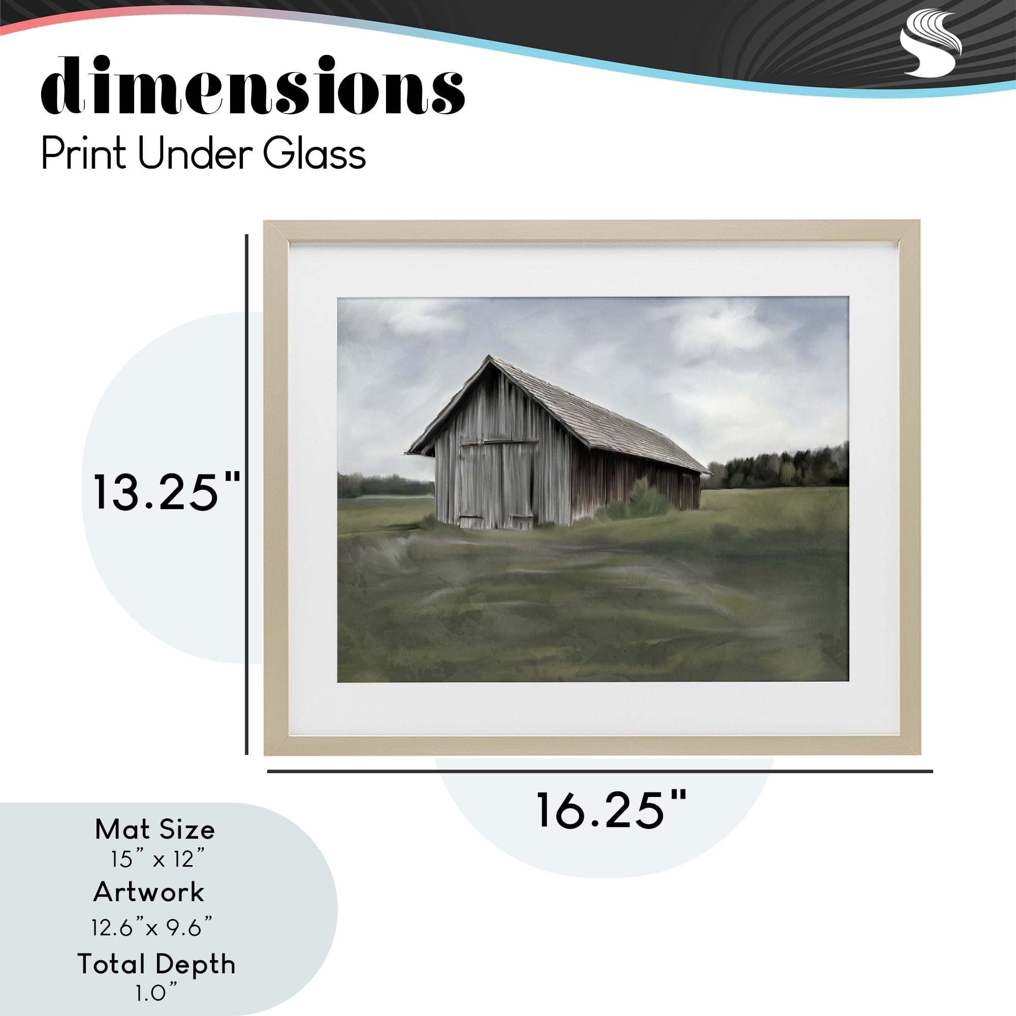 Stupell Industries Farm's Back Pasture Birch Framed Print Under Glass, design by Kim Allen