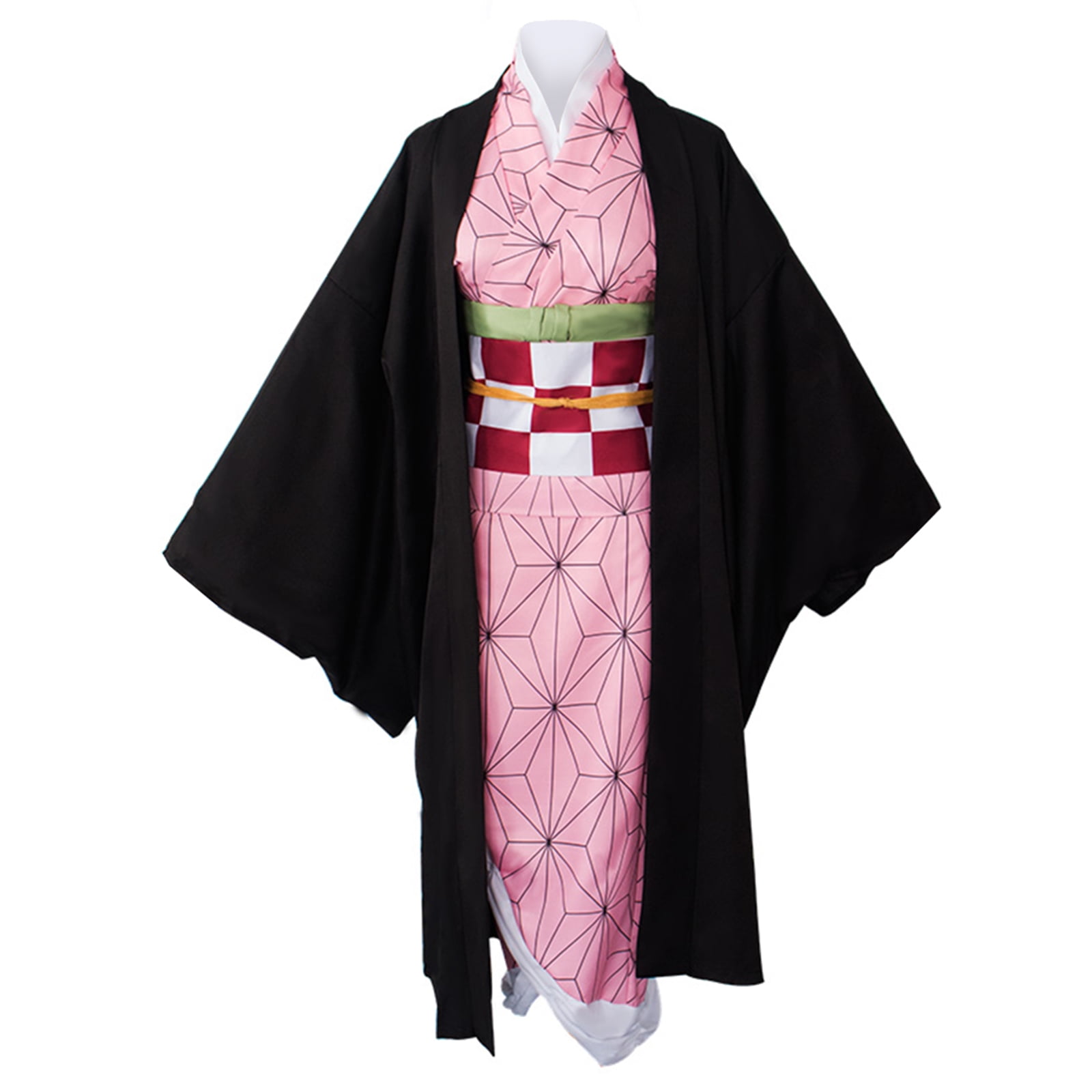 Womens Kamado Cosplay Costume Set Kimono