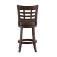 thumbnail image 6 of Weston Home Jaxon Window Back Vinyl Swivel 26" Counter Height Stool, Black/Dark Cherry, 6 of 7