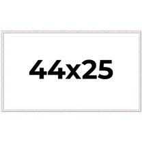 44x25 Frame White Real Wood Picture Frame Width 0.75 inches | Interior Frame Depth 0.5 inches |
