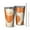Orange Modern Art, variant on 16oz Tumblers Blue and White Pioneer Flower Stainless Steel Vacuum Insulated Double Wall Travel Tumbler Cups Mug with Lid and Straw,Cleaning Brush for Coffee,Tea