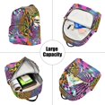 thumbnail image 5 of FORMRS Mini Backpack Purse for Women Quilted Travel Daypack Casual Shoulder Bag, Green Wavy Plaid, 5 of 7