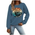 thumbnail image 1 of TINZ Sweat à Capuche Décontracté pour Femmes, Col Rond, Imprimé Animal, Veste Festive pour Adolescentes, 1 of 3