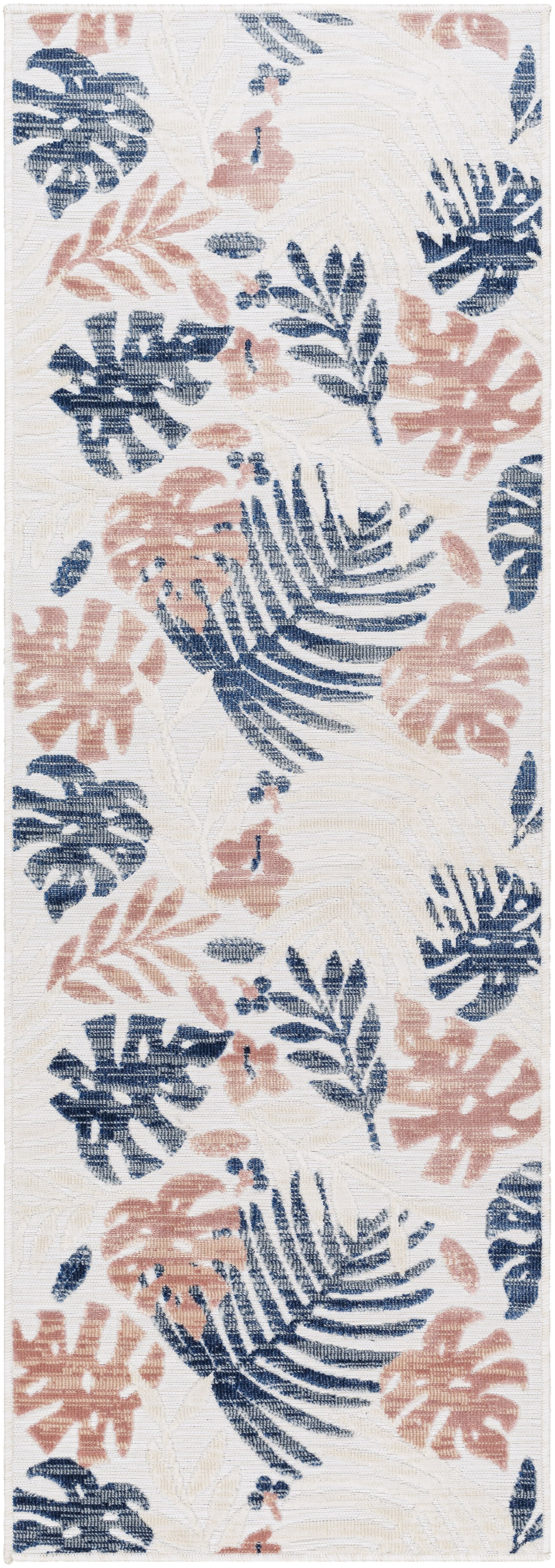 Mark&Day Outdoor Area Rugs, 2x7 Delia Coastal Indoor/Outdoor Cream ...