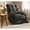 Dark Gray + Fabric+Metal + 1 Seat, variant on xxpepo Overstuffed Ergonomic Recliner Chair, Adjustable Fabric Recliner with Lumbar Support, 3 Color Options for Living Room Nursery Home Office