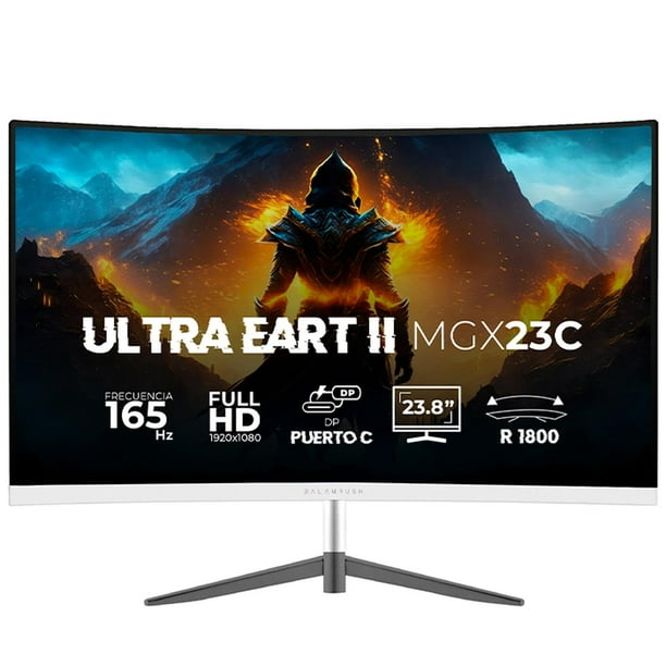Monitor Gamer Curvo 23.8 BALAM RUSH ULTRA EARTH II MGX23C 1ms 165Hz FHD VA LED USB-C Blanco BR-93833 blanco