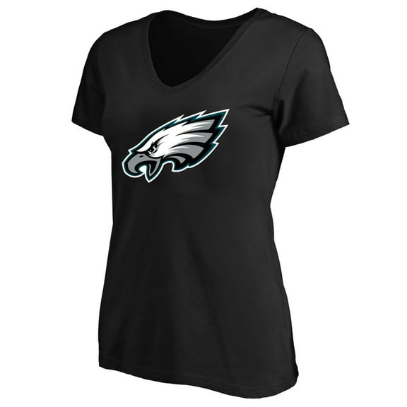 Women's Fanatics Black Philadelphia Eagles Plus Size V-Neck T-Shirt