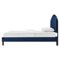 thumbnail image 5 of Platform Bed Frame, Full Size, Blue Navy, Velvet, Modern Contemporary, Bedroom Master Guest Suite Room, 5 of 9