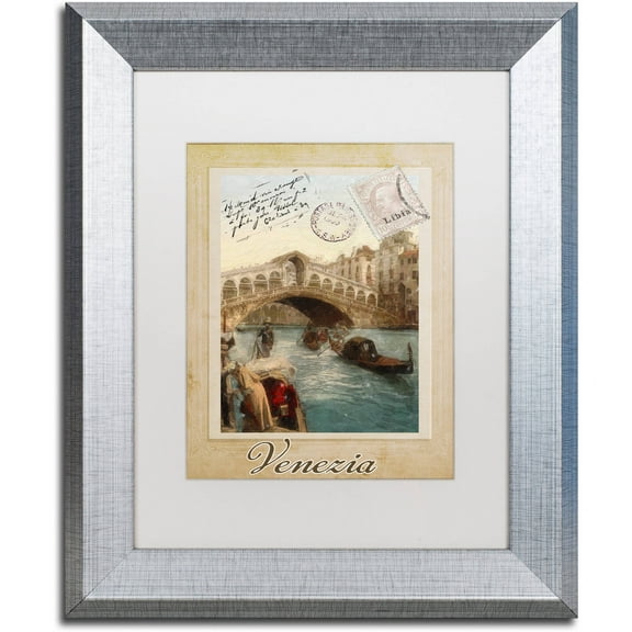 Trademark Fine Art "European Vacation I" Canvas Art by Color Bakery White Matte, Silver Frame